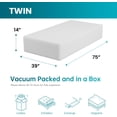 thumbnail image 2 of FDW Twin 14 Inch Medium-Firm Gel Memory Foam Mattress, CertiPUR-US Certified, in a Box, Cooling, White, 2 of 7
