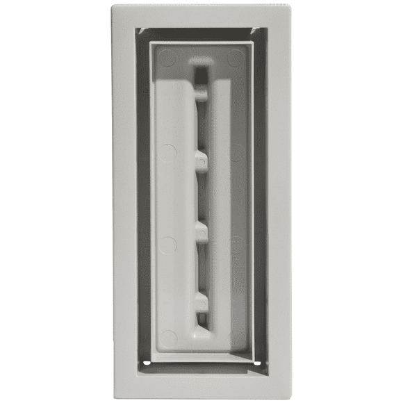 Fittes Évent de Plancher Encadré [Lite], Couvercle de Registre de Retour d'Air CVC Minimaliste en Plastique ABS, Solution de Circulation d'Air Moderne Personnalisable pour Plancher de Maison, Installation Bricolage Facile en 15 Min – 4"x10 Pouces – Gris Chaud