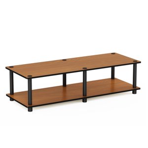 Pemberly Row Bois large TV Se tenir debout pour TV jusqu'à 46" dans cerise légère/noir