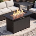 thumbnail image 2 of Gymax Table de Foyer au Propane 50000 BTU Foyer au Gaz en Osier avec Réservoir Caché Rangement, 2 of 10
