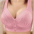 thumbnail image 2 of ManxiVoo Front Closure Wireless Bra for Women Full Coverage Comfortable Support Minimizer Bralette Non Padded Everyday Wear M Size Pink, 2 of 5
