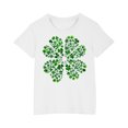thumbnail image 1 of FAIWAD Hauts pour Enfants Garçons Filles Manches Courtes T-Shirt Graphique de la Saint-Patrick Trèfle Mignon Décontracté Col Rond, 1 of 4