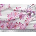 thumbnail image 2 of Soimoi Poly Georgette Fabric Bird & Orchids Flower Print Fabric by the Yard 42 Inch Wide, 2 of 3