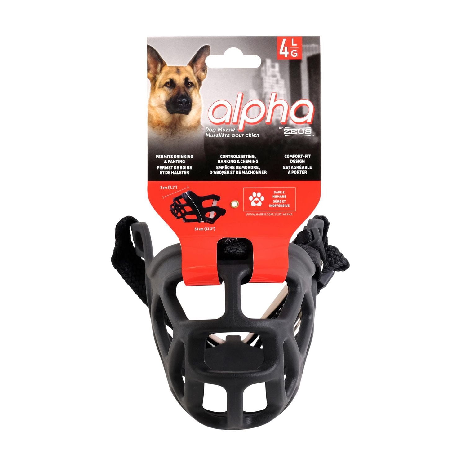 Alpha by Zeus Dog Muzzle, 5, X-Large