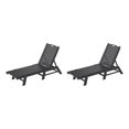 thumbnail image 1 of Paradise Chaises Longues Adirondack en Plastique pour Extérieur (Ensemble de 2), 1 of 9