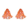 thumbnail image 2 of kurtrusly Soft And Comfortable Silk Scarf For Women Stylish Floral Print Convenient And Practical Lightweight orange 2Set, 2 of 6