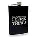 thumbnail image 3 of 8oz Noir C'est Ce Que Je Fais Flask L1, 3 of 4