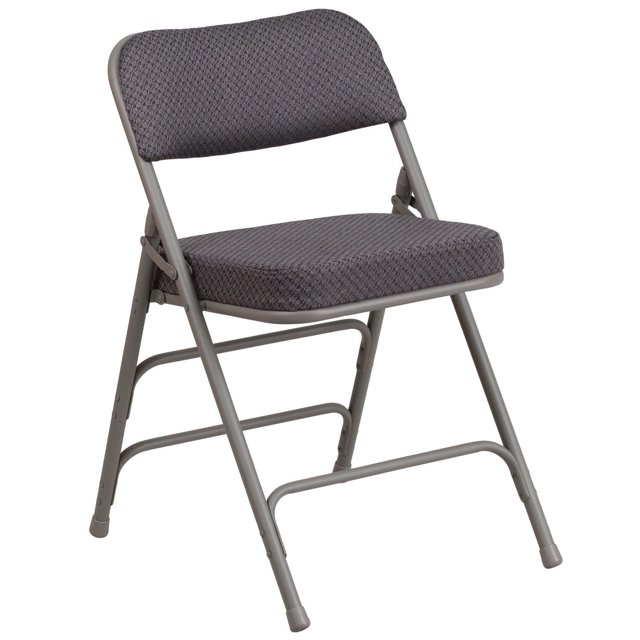 Flash Furniture Hercules Series Gray Fabric Metal Folding Chair