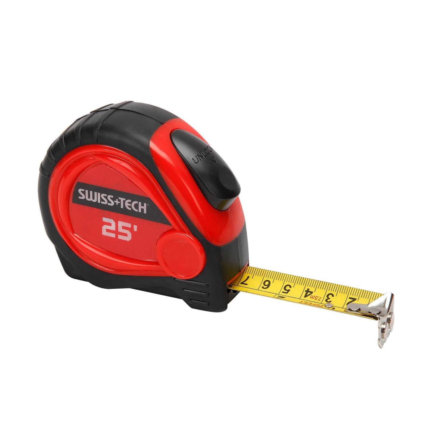 Swiss Tech 25FT/7.5M Tape Measure,Self Locking