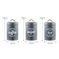 thumbnail image 3 of Langgg Kitchen Food Storage Canister Set 3 Pcs Kitchen Canister Kitchen Canisters Set Sugar Coffee Tea Sugar Tins Gray, 3 of 9