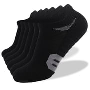 Cameland 6 Pairs Mens Ankle Athletic Low Cut Sports Socks Cushioned Breathable Running Cotton Socks