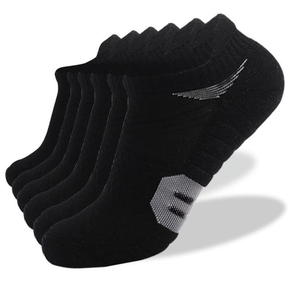 Cameland 6 Pairs Mens Ankle Athletic Low Cut Sports Socks Cushioned Breathable Running Cotton Socks