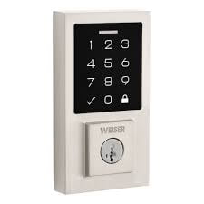 Weiser Smartcode 10 Matte Black Keyless Entry Door Lock & Elements Matte Black Square Deadbolt Lock, ANSI/BHMA Grade 3 Certified Front Door Lock, Deadbolts - Canada