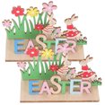 thumbnail image 4 of CIMAXIC Easter 2pcs Easter Table Sign Wooden Easter Letter Table Decor Spring Decor Centerpiece Tabletop Ornament,6.89"X3.86"X0.12", 4 of 5