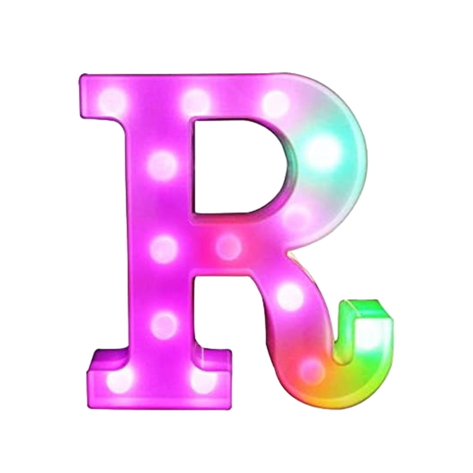 Colorful Light Up Letters Led Letter Lights with Remote 18 Colors Letters with Lights for Wedding Birthday Party Lamp Christmas Home Bar Decoration - Diamond Design Battery Powered