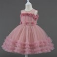 thumbnail image 2 of LOVZFMLL Jupe Princesse à Nœud pour Filles, Été, Manches Courtes, Volants, Dentelle, Col Rond, Broderie, en Maille, 2 of 8