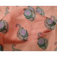 thumbnail image 4 of oneOone Silk Tabby Fabric Leaves & Floral Block Print Fabric BTY 42 Inch Wide, 4 of 4