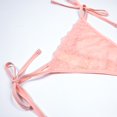 thumbnail image 2 of Sous-vêtements pour Femmes en Maille Transparente Lingerie Broderie Soutien-Gorge et String et Bas, 2 of 5