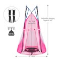 thumbnail image 2 of Gymax 40'' Kids Hanging Chair Swing Tent Set Hammock Nest Pod Seat Pink, 2 of 10