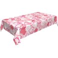 thumbnail image 3 of Valentines Day Tablecloth 60 x 84 Inch Rectangle, Pink Love Hearts Table Cloth Romantic Valentine''s Day Tablecloth Dust-Proof Wrinkle Resistant Rustic Tablecloth for Home Dining Room Party, 3 of 5