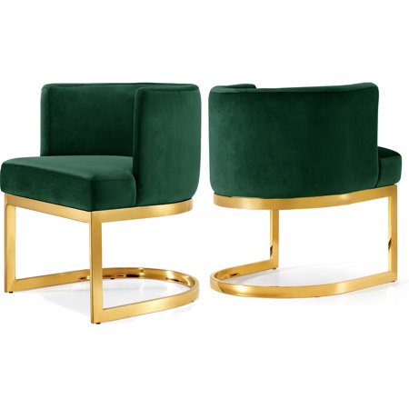 Gianna Green Velvet Dining Chair-Color:Green Velve