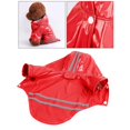 thumbnail image 2 of lionlar Chien Imperméable Loisirs Léger Chiot Manteau Réfléchissant Veste de Pluie avec Rouge S, 2 of 6
