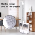 thumbnail image 4 of Chmadoxn Dorm Room Essentials, Brooms Indoor 180° Rotatable Standing Storage Buckle Type Brooms And Dustpan Set With Scraping Teeth And Scraper Cleaning Suitable For Home portable broom, 4 of 7