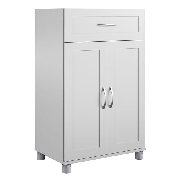 Meuble de rangement à 2 portes et 1 tiroir Lory de Systembuild Evolution, blanc