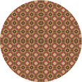 thumbnail image 1 of Ahgly Company Tapis d'Intérieur Ronds Transitionnels Lavables à la Machine, Brun Caramel, 3 Pieds Rond, 1 of 7