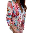 thumbnail image 1 of IROINID Blazer pour Femmes à Manches Longues Imprimé Col Rabattu, Ample Printemps et Automne, Ajusté, Petit Blazer, 1 of 7
