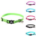 thumbnail image 3 of Safety Reflective Pet Collar with Bell Collar with Bell Adjustable Animal Nylon Webbing Breakaway Necklace,Rose Red, 3 of 9