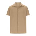 thumbnail image 4 of Summer Cuban Shirts for Men Casual Lightweight Button Down Short Sleeve Cardigan Work Blouse, 4 of 6