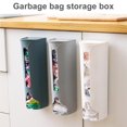 thumbnail image 3 of Kitchen Wall-Mounted Plastic Bag Storage Holder Bag Storage Box Wall-Mounted Garbage Pouch Saver Organizer Dispenser, Gray, 3 of 8