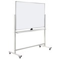 thumbnail image 1 of Tableau Blanc Mobile Double Face Magnétique Effaçable à Sec sur Roues - Cadre en Aluminium Support Magnétique Portable Tableau Blanc - 48"x36 Pouces Tableaux Blancs Roulants avec Fonction de Retournement Facile, 1 of 4