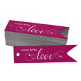 thumbnail image 1 of Inkdotpot Silver Foil Paper Hang Tags Made With Love Text Favor Tags 50 Pieces, 1 of 1