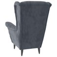 thumbnail image 2 of vidaXL Armchair Dark Gray Velvet, 2 of 6