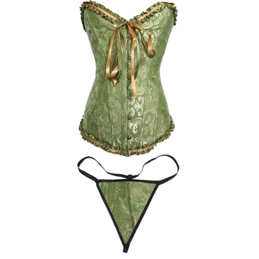 Bustier Bustier Corset Moulant à Lacets pour Femmes, Aguichant, Vintage, Gothique, de Fête, Floral, Haut Tube
