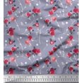 thumbnail image 1 of Soimoi Rayon Fabric Leaves, & Rose Floral Print Fabric by Yard 56 Inch Wide, 1 of 3