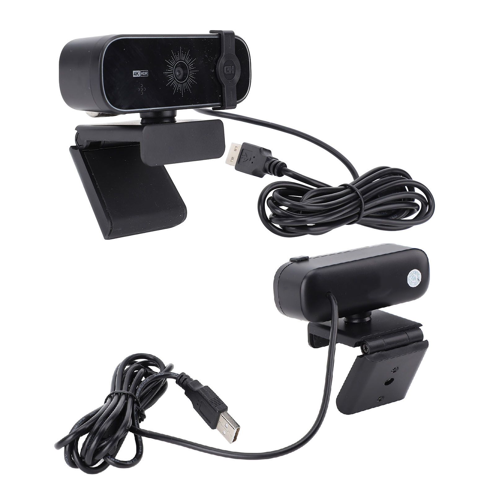 PC Webcam, Webcam 3840x2160 Resolution HD 4K Double Omnidirectional Microphones  for Live Streaming