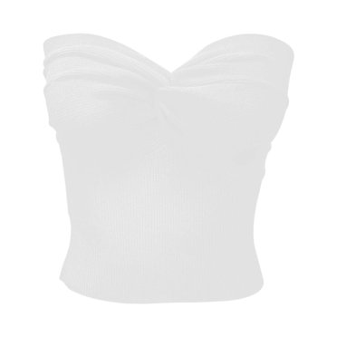 Women's Strapless Knit Crop Top - Elegant Solid Color Bandeau Bra - Stretchable Tube Top - Perfect for Casual/Party Wear - Breathable