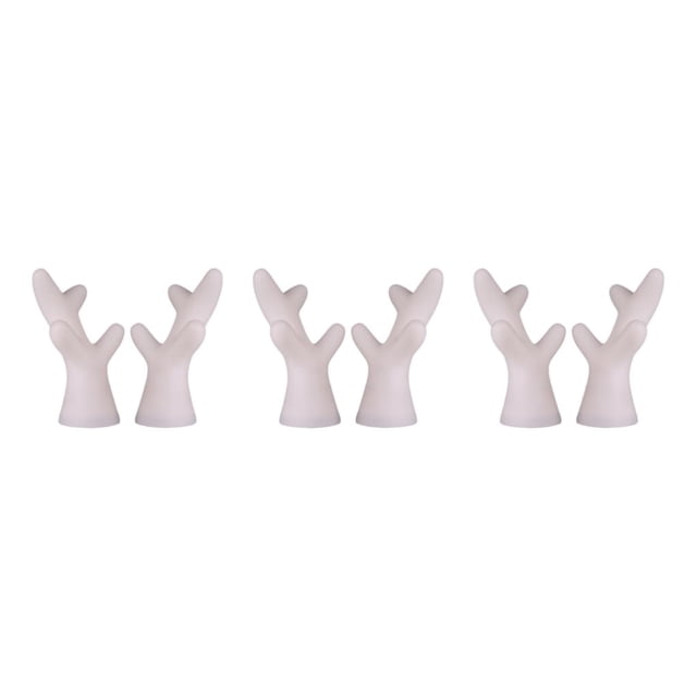 mmirethe 2pcs Easy To Install Antlers Sticker To Decorate Christmas Car Cute Waterproof white large 3Set