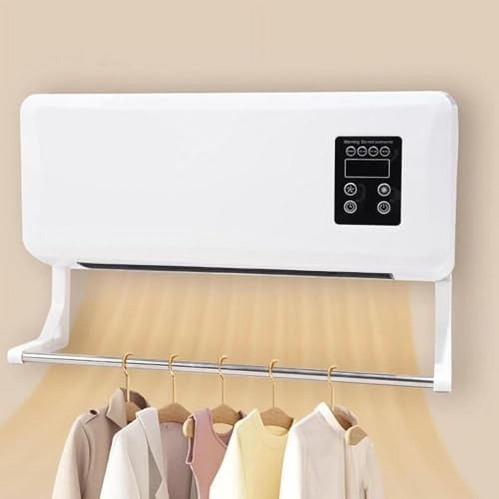 Flat Wall Mounted Air Conditioner, 2024 Mini Split AC/Heating Cooling System with Remote, Wall Mounted Air Electric Fan Air Heating Fan For Bedroom Living Room (Heater), Medium Heater Heater Heater
