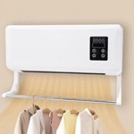 Flat Wall Mounted Air Conditioner, 2024 Mini Split AC/Heating Cooling System with Remote, Wall Mounted Air Electric Fan Air Heating Fan For Bedroom Living Room (Heater), Medium Heater Heater Heater
