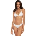 thumbnail image 1 of Becca Fine Line Ribbed Hipster Bikini Bottoms, White, M, 1 of 5