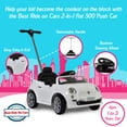 thumbnail image 2 of Best Ride-on Cars 2-in-1 Fiat 500 Baby Toddler Toy Push Car Stroller, White, 2 of 11