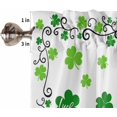thumbnail image 3 of St. Patrick''s Day Kitchen Curtains and Valances Set, Green Shamrock Irish Clover Window Tiers Seasonal Spring Holiday Half/Short Curtains for Small Windows Cafe /Living Room/ Bedroom 54x 36 in, 3 of 5
