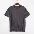 thumbnail image 1 of asjyhkr Chemises de Pyjama pour Hommes Manches Courtes Col Ras du Cou Extensibles Légères Douces T-Shirts Hauts d'Été en Modal, 1 of 8