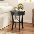 thumbnail image 4 of Costway 2 Pcs Table d'Appoint à 2 Niveaux Bout de Canapé Ronde Table de Nuit Chambre Salon Noir, 4 of 9