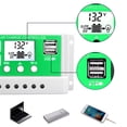 thumbnail image 3 of yeacher 40A Solar Charge Controller with LCD Display, Dual USB 5V Output, PWM Charging for 12V/24V Lead Acid/Lithium Batteries, White and Green Design, 3 of 6