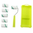 thumbnail image 3 of jifeng Mini Paint Rollers Compact Paint Roller with Tray for Door Cabinet Paintwork 8 set Green, 3 of 9